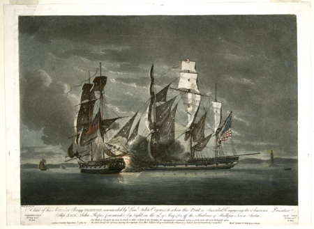 BriggObserveregagingtheJack29May1782HalifaxPublRDodd1Sept1784BerleyRobisonCollectionUSNavalAcademy, Robert Dodd, 1784