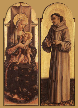 Madonna and Child; St Francis of Assisi, Carlo Crivelli, between 1471 and 1472