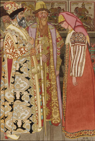 Illustration for the Russian folk tale “Go there - I don’t know where, bring that - I don’t know what...”, Ivan Bilibin, 1935