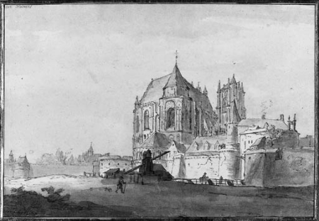 View of the Cathedral of Saint-Pierre in Nantes., Willem Schellinks, between 1641 and 1678