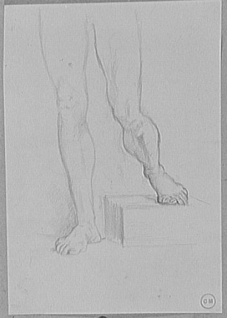 Study of Moses' legs for Moses in view of the Promised Land, Gustave Moreau