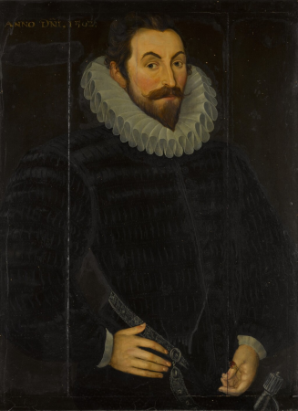 Portrait of Sir John Harington of Kelston (attributed to Hieronimos Custodis), Hieronimo Custodis, 1592