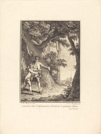 Let's run quickly: astronomy is good for something, Noël Le Mire, 1778