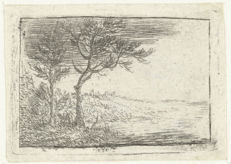 Landscape with Two Trees, Pieter van Laer, between 1609 and 1642