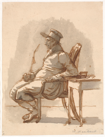 Man with pipe and cap. The artist's uncle, Wilhelm Marstrand