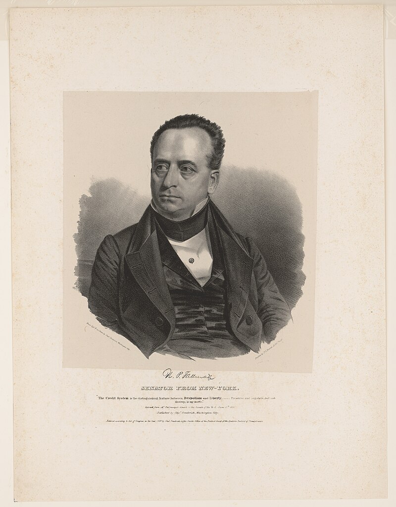 N. P. Tallmadge. Senator from New-York - from life & on stone by Chas. Fenderich, Washington City ; printed by P.S. Duval, Lithr., Philada. LCCN2012648808, Charles Fenderich, 1839