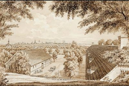 A HGF Holm - View from Frederiksberg Castle towards the skyline of Copenhagen, c- 1823