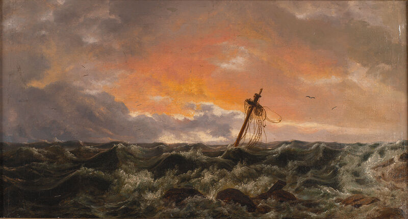 Seascape with a Wreck, Johan Christian Dahl, 1831