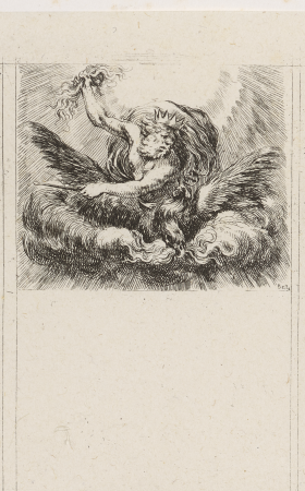 Jeu des fables. Jupiter. Quatrième numéro d'une suite de 52 pièces. (A. de Vesme 490 Dutuit 116), GDUT2421, Stefano della Bella, En 1644