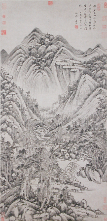 Wang Jian, Qing Dynasty, imitation of Huang Gong's painting of Autumn Mountain, scroll, paper, Wang Jian, dated 1657