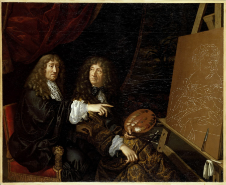 Henri and Charles Beaubrun making the portrait of Queen Marie-Thérèse, Charles Beaubrun, circa 1675