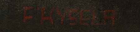 František Kysela - signatura, František Kysela, before 1941