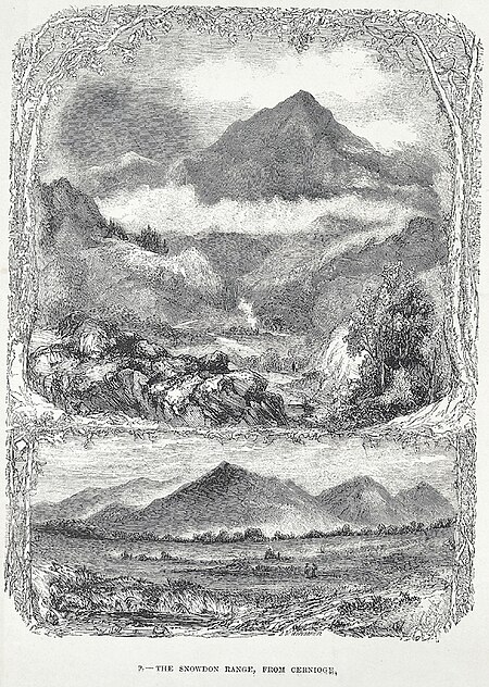 Moel Siabod: (and) The Snowdon Range, from Cernioge, Josiah Wood Whymper, circa 1875