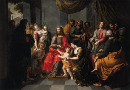Suffer the Little Children to come unto Me, Pieter van Lint, between 1624 and 1690