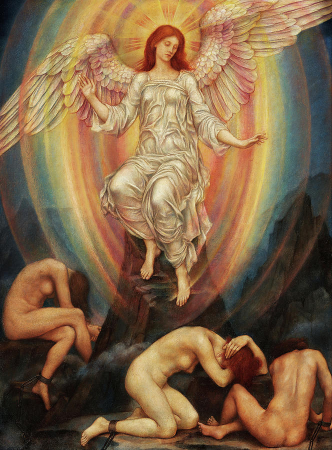 The Light Shineth in Darkness and the Darkness Comprehendreth it not, Evelyn De Morgan, 1906