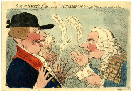 Scotch-Harry's news; -or- Nincumpoop in high glee, James Gillray, 1792