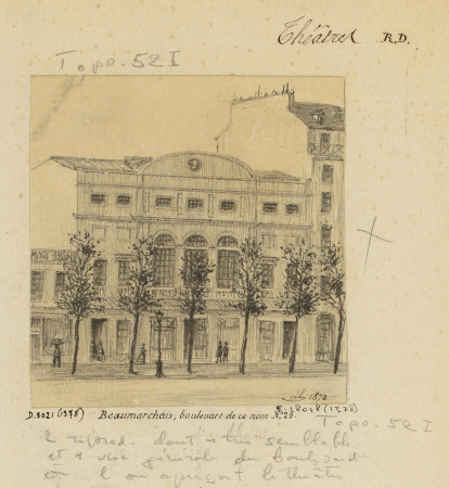 Théâtres R. D. Beaumarchais, boulevart de ce com. D.8021(1378)(2), Léon Leymonnerye, En 1870