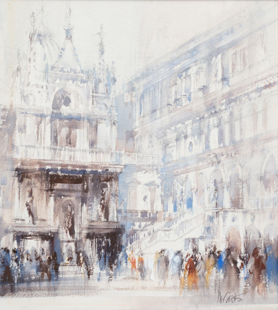 Italy; Venice, the Doge’s Palace courtyard with the Chapel and the Scala dei Giganti., William Walcot, before 1944