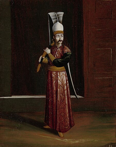 The Seliktar Aghassi, chief armor bearer of the sultan, Jean Baptiste Vanmour, between 1700 and 1737