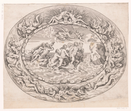 Plate with the Triumph of Galatea, Jacob Neefs, between 1630 and 1660