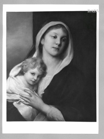 Mutter mit Kind, Gabriel von Max, between 1855 and 1915