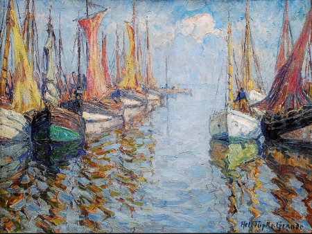 Helene Tüpke-Grande The harbour at the Elbe, Helene Tüpke-Grande