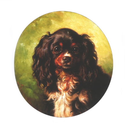 Tri colored toy spaniel, Benno Adam, 1864