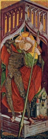 St Florian of Lorch, left wing from an alterpiece (interior), Friedrich Pacher, between 1450 and 1508
