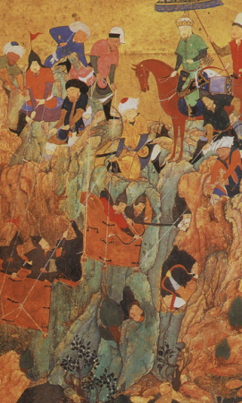 Timur's army attacks Nerges, Georgia, Kamāl ud-Dīn Behzād