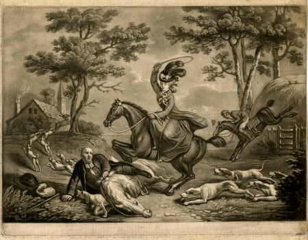 Print, satirical print, circa 1781