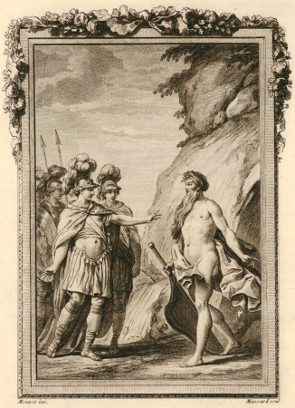 Theseus on his return from hunting in Calydon meets Achelous, Charles Monnet