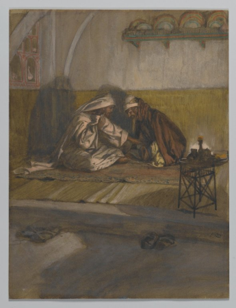 Interview between Jesus and Nicodemus, James Tissot, between 1886 and 1894