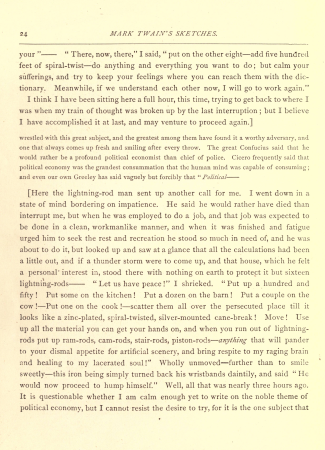 Mark Twain's Sketches, New and Old