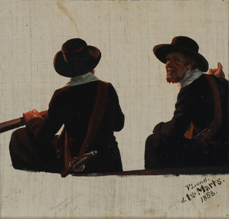 Study for "Griffenfeld, prisoner of state, taken to the Citadel", Frederik Christian Lund, 1 March 1858