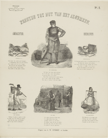 Ambachten, bedrijven (titel op object) Prenten tot nut van het algemeen (serietitel op object), RP-P-OB-206.575, Albertus Willem Sijthoff, between 1861 and 1929