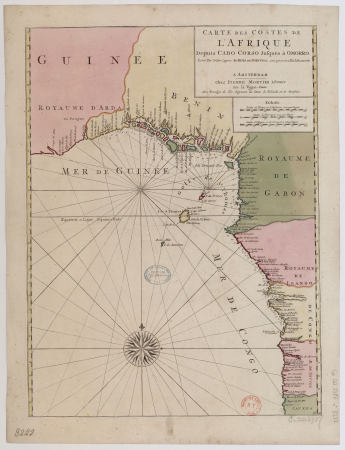 Map of the coasts of Africa from Cabo Corso to Omorro drawn up by express order of the kings of Portugal under whom the discovery was made, between 1600 and 1699