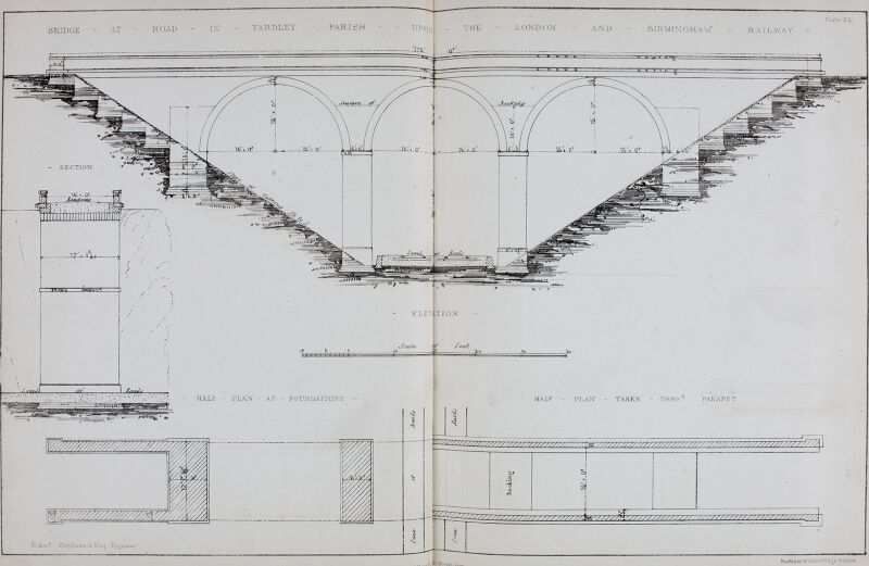 Railway practice. A collection of working plans and practical details of construction in the public works of the most celebrated engineers on the several railways, canals, and other public works (14735410906), Samuel Charles Brees, 1836