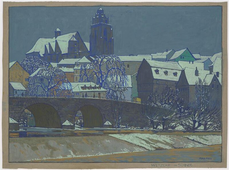 Max Frey - Wetzlar im Schnee - um 1910, Max Frey, 1 January 1908