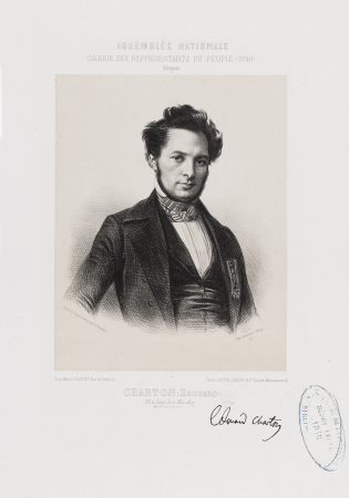 Galerie des Représentants du Peuple portrait de Edouard Thomas Charton (1807-1890), représentant du peuple pour le dép, G.12118(2), Achille Devéria, En 1848