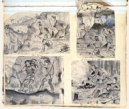 The Find / A Successful Shot / A Nice Bit of Trail / Mutton Chops for Supper, H. Bullock Webster, from 1874 until 1880