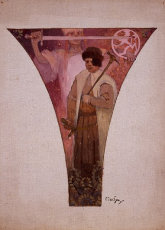3study for Obecni Dum, Alphonse Mucha