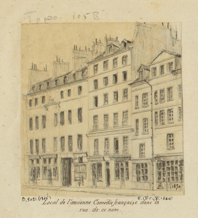 Théâtres R. G. Comédie française (ancienne) local de l'ancienne comédie française dans la rue de ce nom. D.8021(1366)(2), Léon Leymonnerye, En 1870