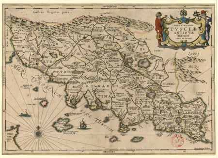 Nova & accurata Tusciae antiquae descriptio / autore Ab. Ortelio; Petrus Kaerius caelavit, between 1600 and 1699