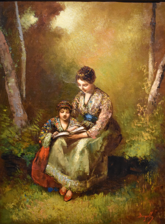 La lecture, Frédéric Borgella, between 1850 and 1900
