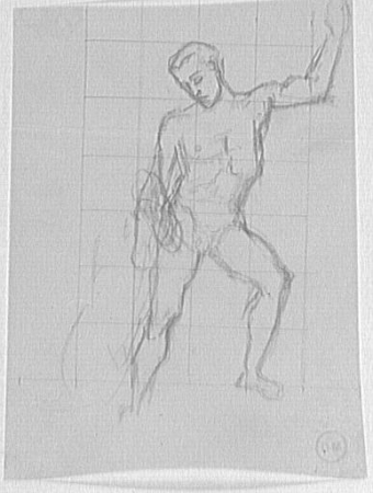 Study of a Man for Moses in View of the Promised Land, Gustave Moreau