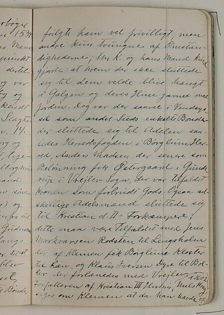 Notes regarding Skipper Klement's uprising and the battle at Svendstrup marsh. Transcript from Vendsyssel Yearbooks 1925, Niels Larsen Stevns