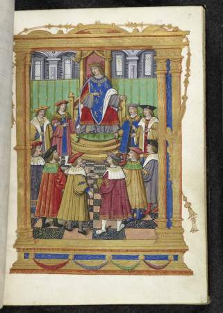 Assembly of the knights of the order, miniature of the Statutes of the Order of Saint Michael., Étienne Colaud, between 1516 and 1521