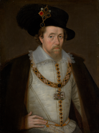 James VI and I, 1566 - 1625. King of Scotland 1567 - 1625. King of England and Ireland 1603 - 1625, John de Critz, 1604