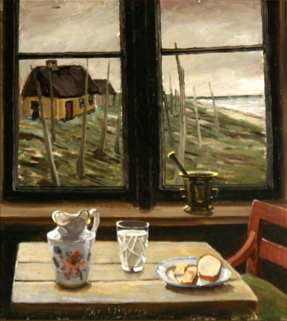 An interior by a window., Christian Aigens, between 1888 and 1940