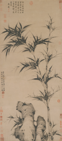 "Ke Jiusi's Ink and Bamboo Picture Scroll in Qingzhe Pavilion", Ke Jiusi, 1338
